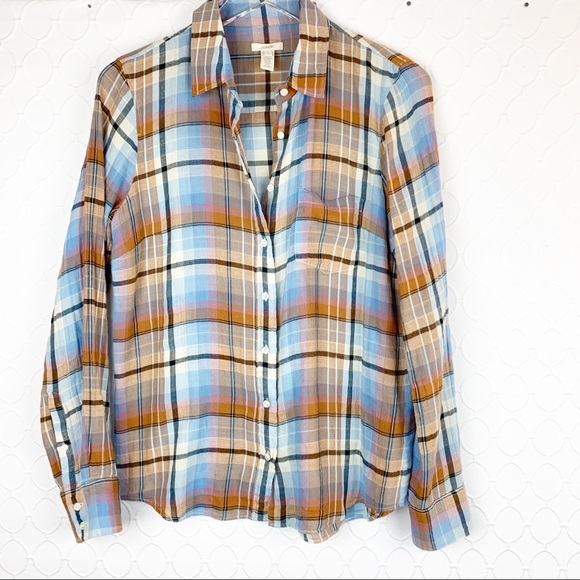 J. Crew Tops - J Crew Fall Plaid Button Down Boyfriend 8 Fall